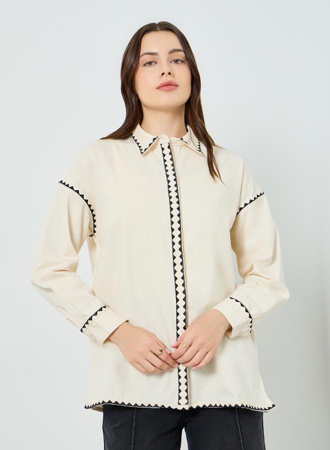 ستايلي قميص مطرز للنساء - Image 2